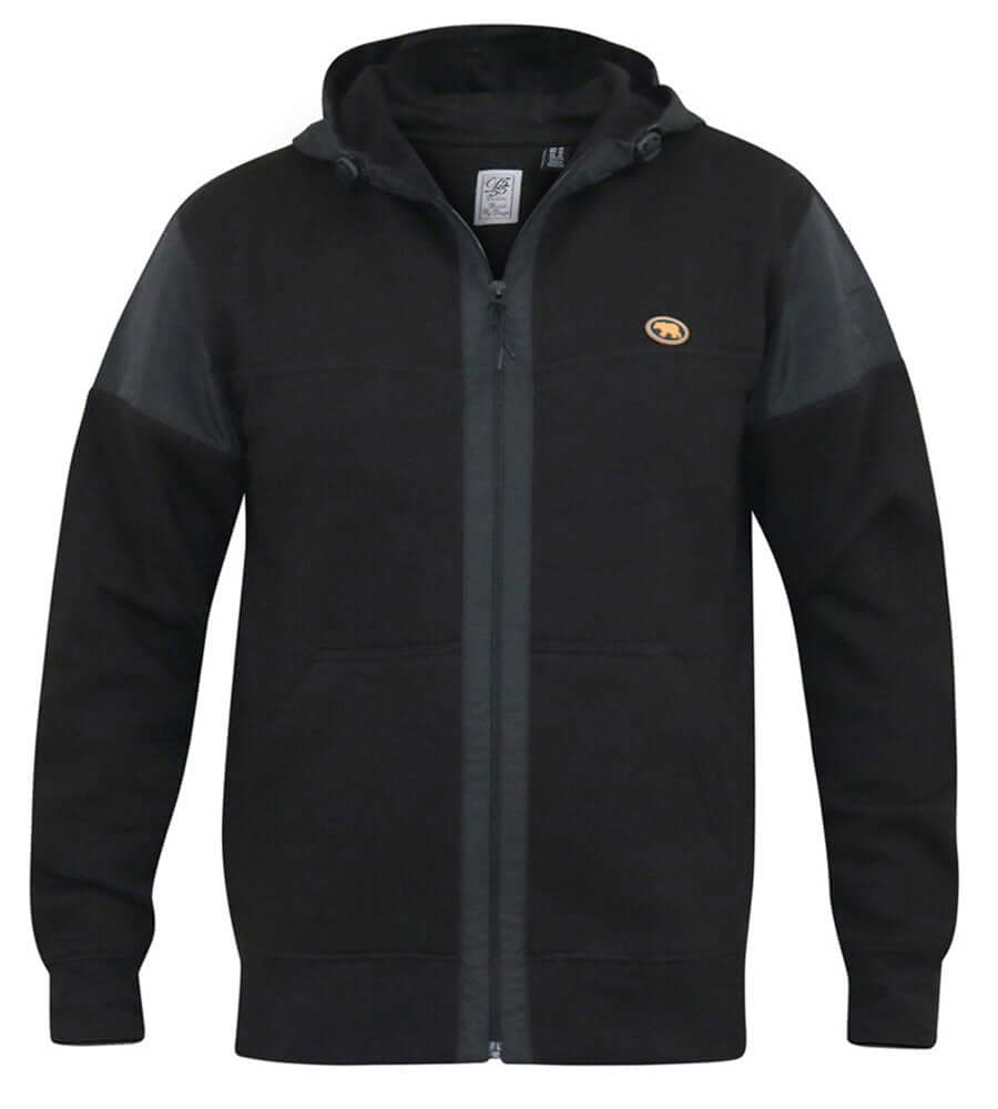 Duke Clothing D555 zwart vest met capuchon en sportieve uitstraling, beschikbaar in grote maten 2XL t/m 5XL.