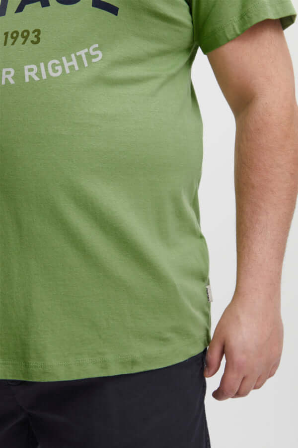 Blend T-Shirt Grote Maten Print Opdruk Green Eyes
