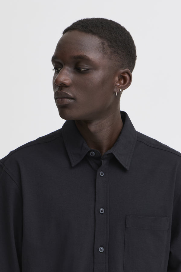 BHALO Jersey Shirt NOOS heren zwart – voorzijde close up