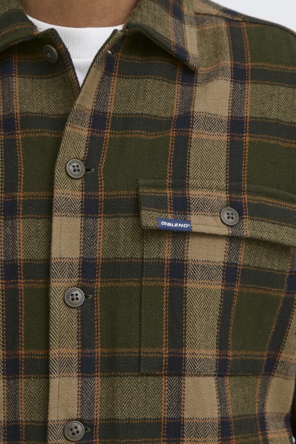 BHDIEGO overshirt heren groen – detail borstzak