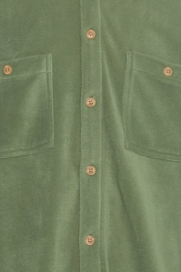 BHDIRK overshirt heren groen β detail borstzak