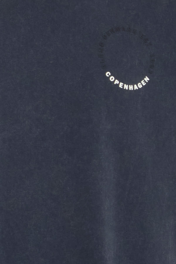 BHKARLOS tee heren blauw β detail opdruk