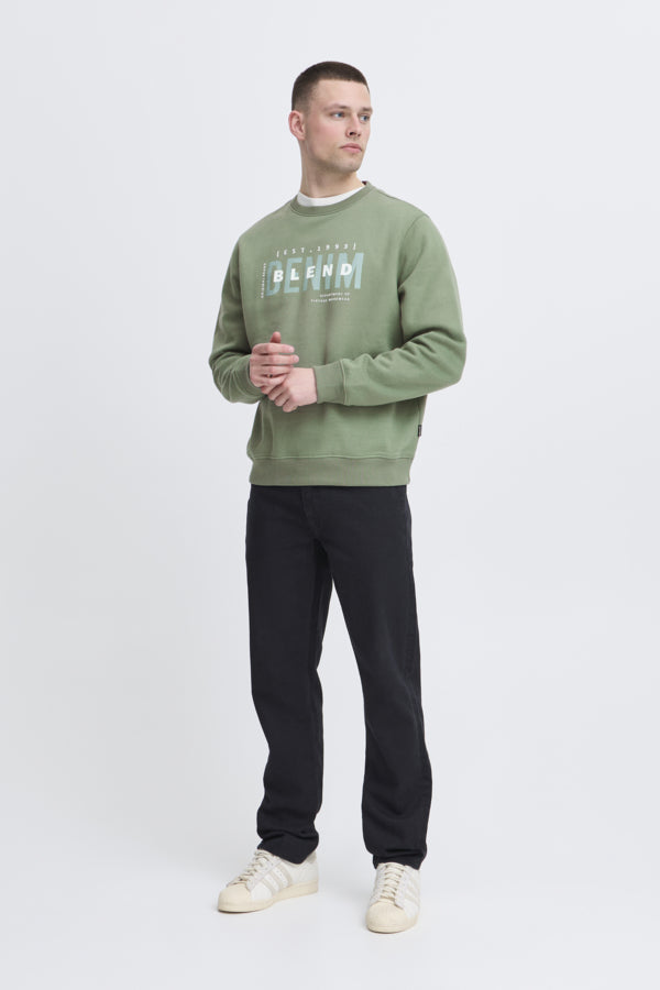 Blend BHIB sweatshirt heren groen Laurel Wreath – voorzijde model