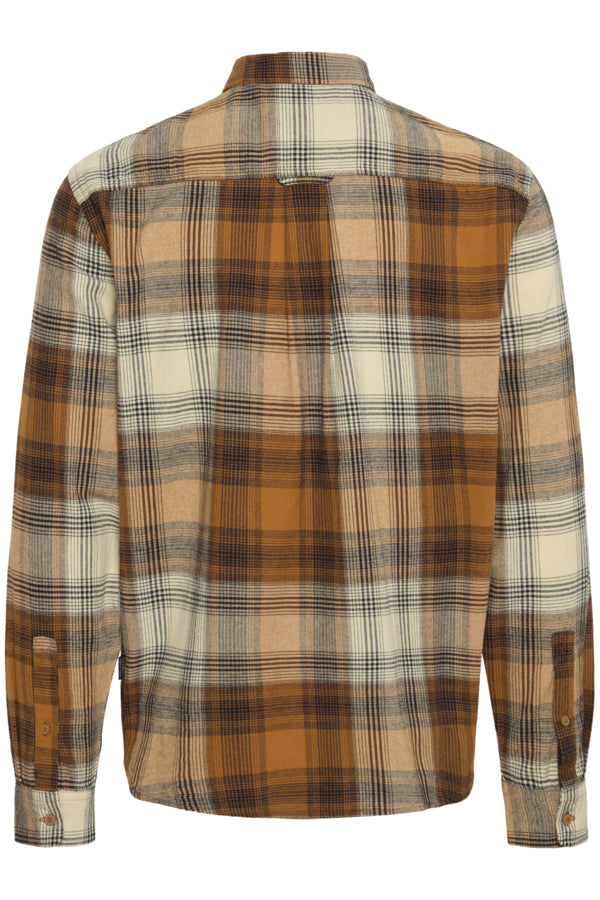 Shirt heren grote maten bruin – achterzijde basic