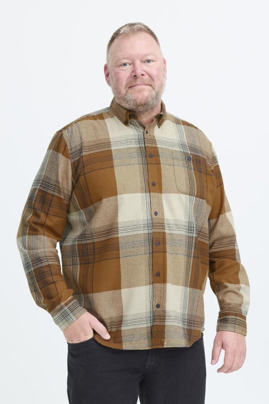 Shirt heren grote maten Caramel Café – voorzijde