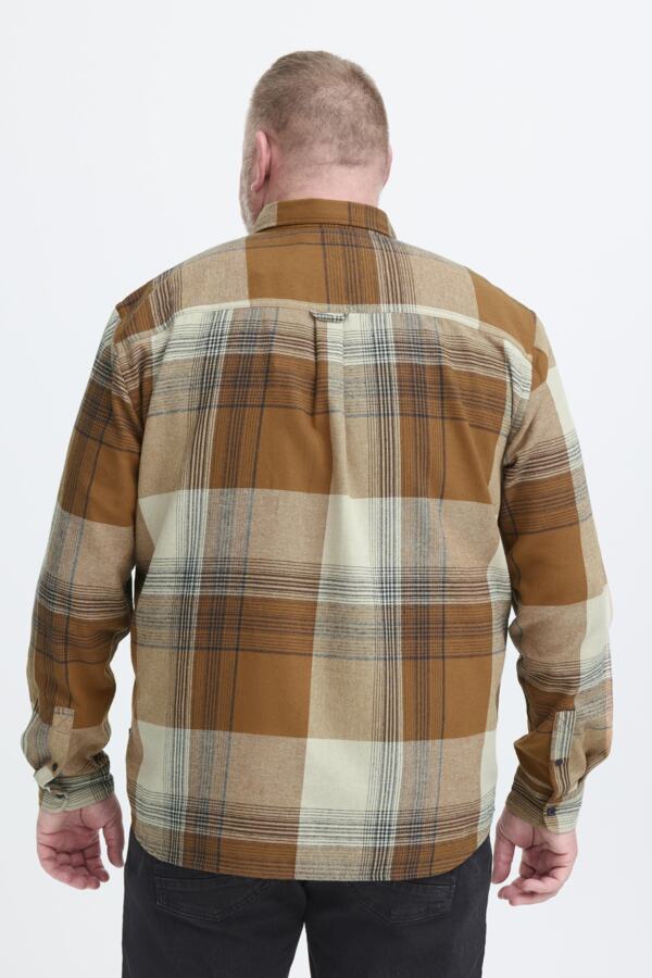 Shirt heren grote maten bruin – achterzijde