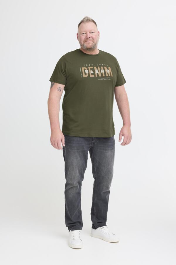 BHKIMAN tee heren grote maten Forest Night – voorzijde model