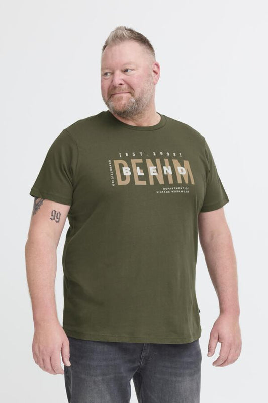 BHKIMAN tee heren grote maten Forest Night – voorzijde