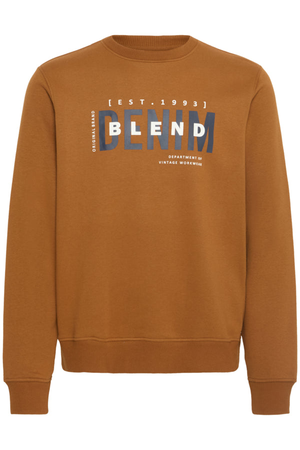 Blend BB Sweatshirt Grote Maten Bruin Caramel Café 20718940