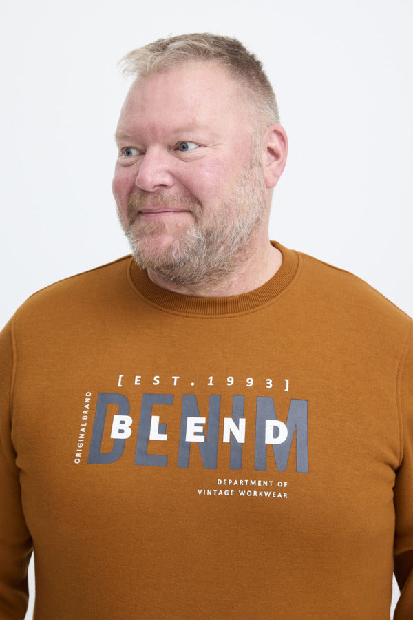 Blend BB Sweatshirt Grote Maten Bruin Caramel Café 20718940