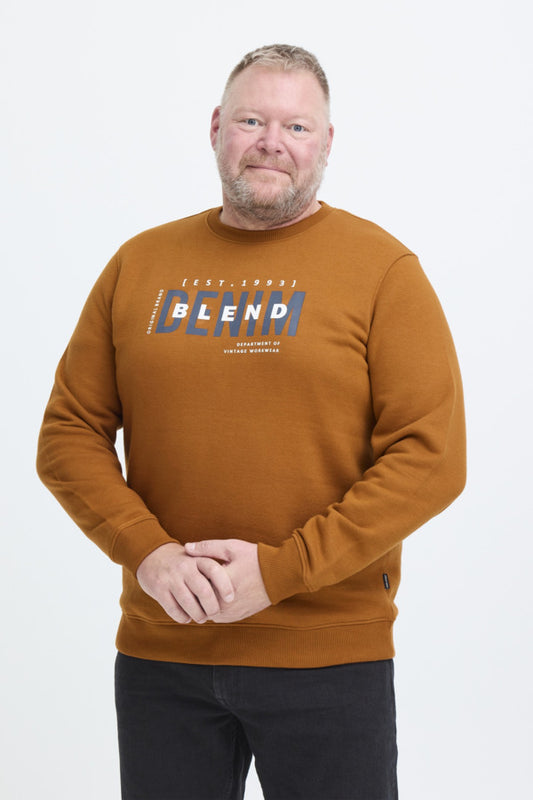 Blend BB Sweatshirt Grote Maten Bruin Caramel Café 20718940