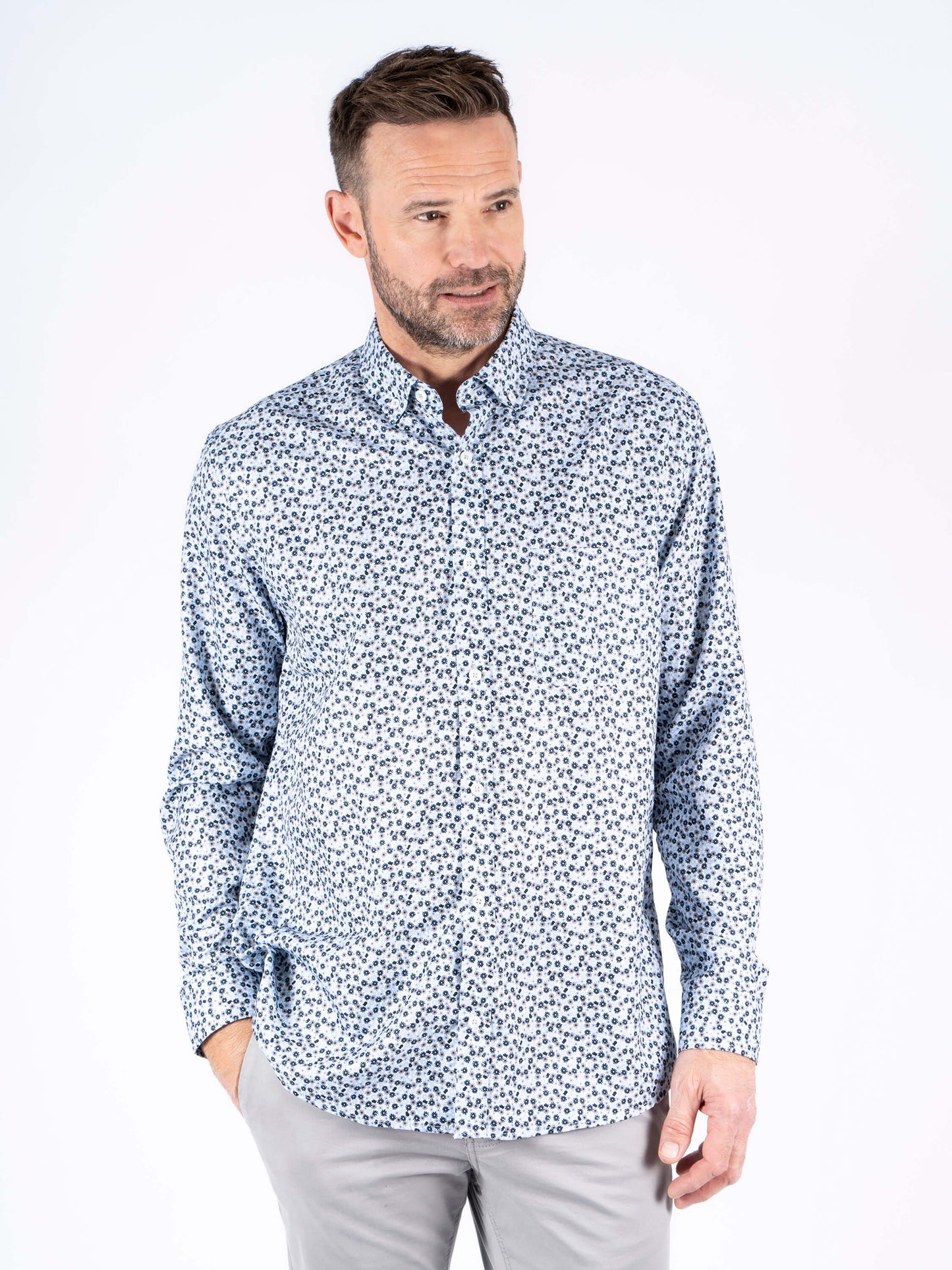 Pre End Anderson Overhemd Steel Grey 31-100568
