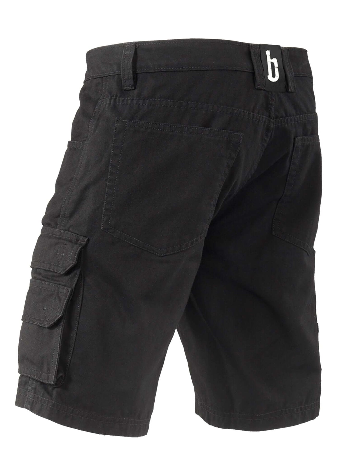 Brams Paris Ruben black shorts 4.359E53, cotton/polyester, YKK zipper, available in sizes 29 to 42 inches.
