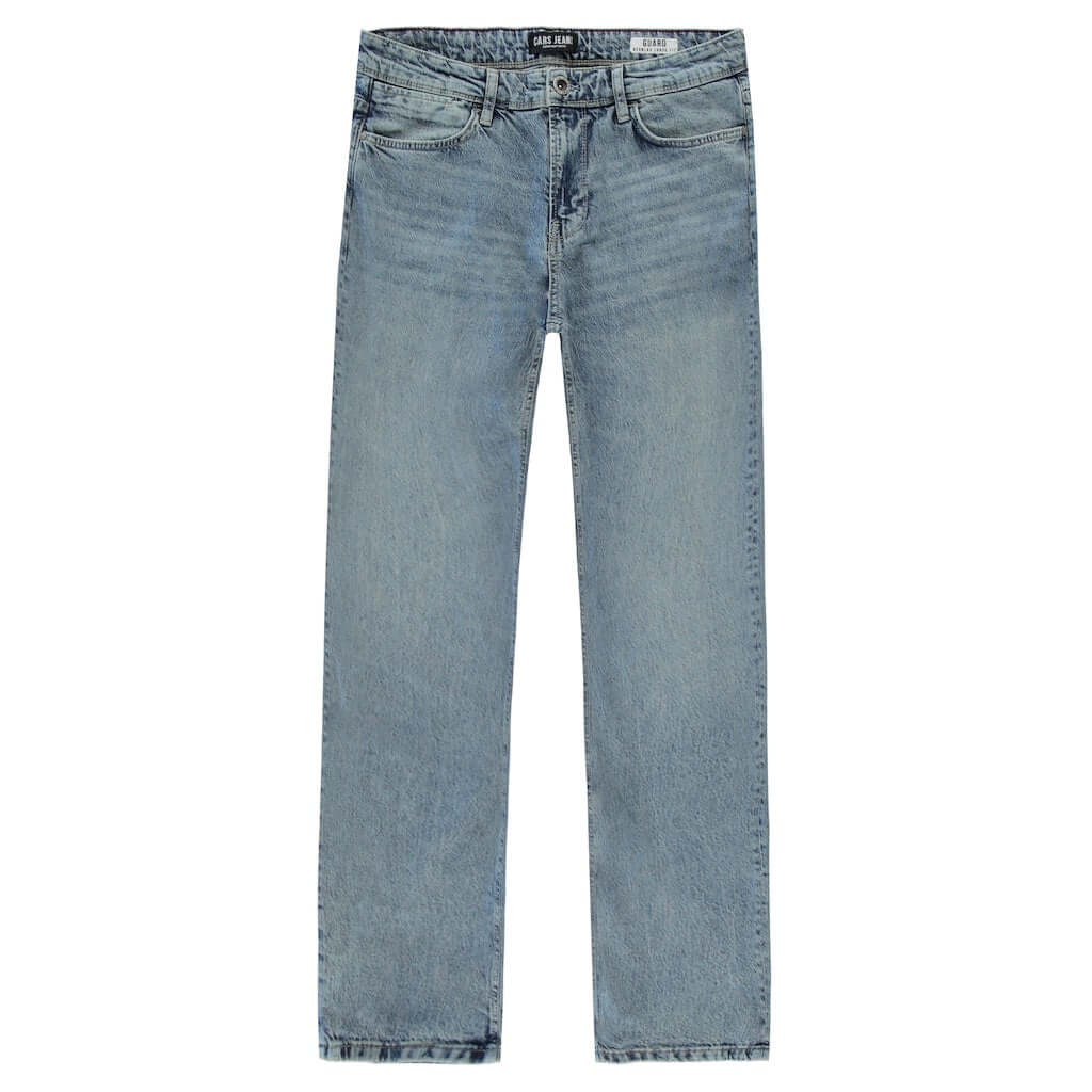 Cars Jeans Guard Stone Used, blauwe loose fit 5-pocket jeans voor dagelijks gebruik, maten 27 t/m 40 inch.