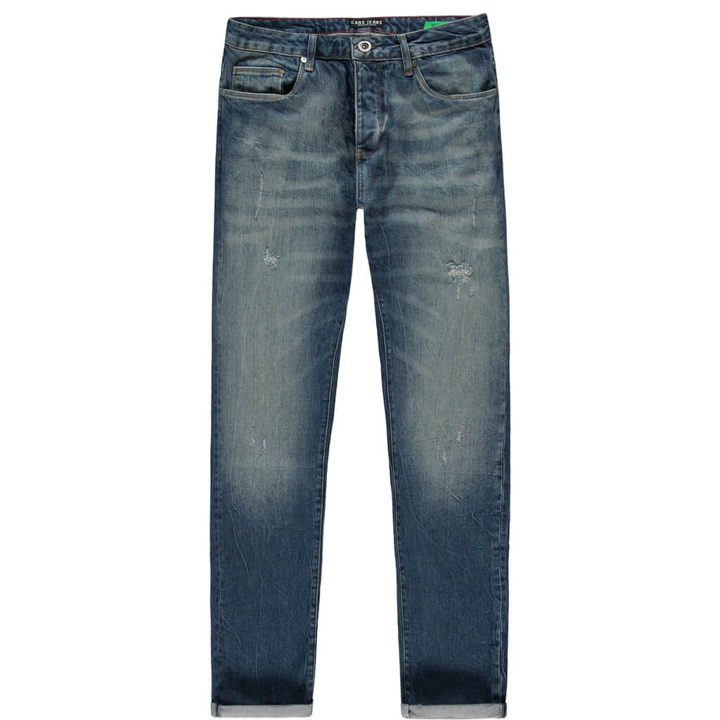 Cars Jeans Blizzard Flash Wash 7582851, slim fit jeans in gewassen blauwe kleur, ontworpen voor comfort en stijl.