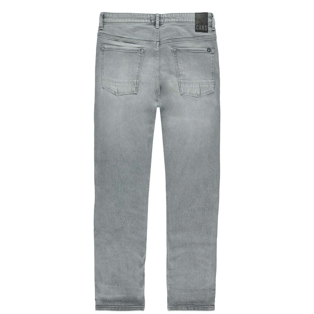 Cars Jeans Guard grijze loose fit jeans, 5-pocket model, achterzijde, hoge taille, casual stijl.