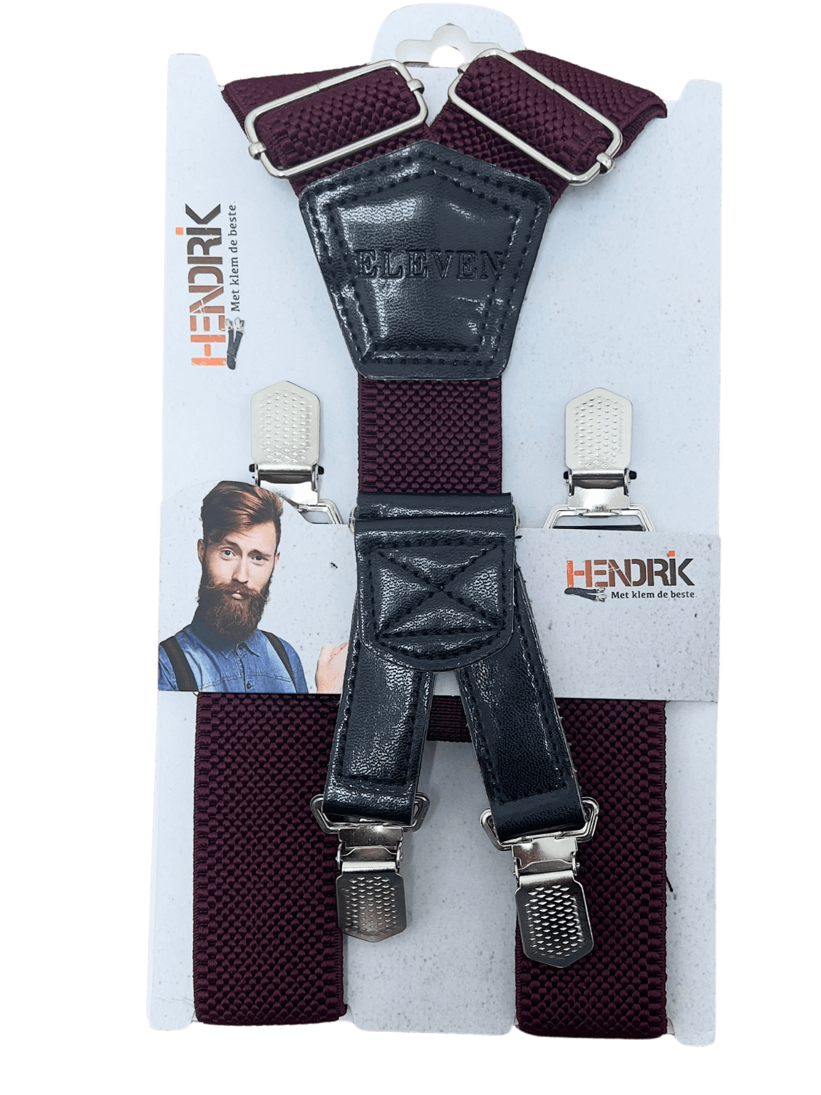 Hendrik Bretels Bordeaux rood