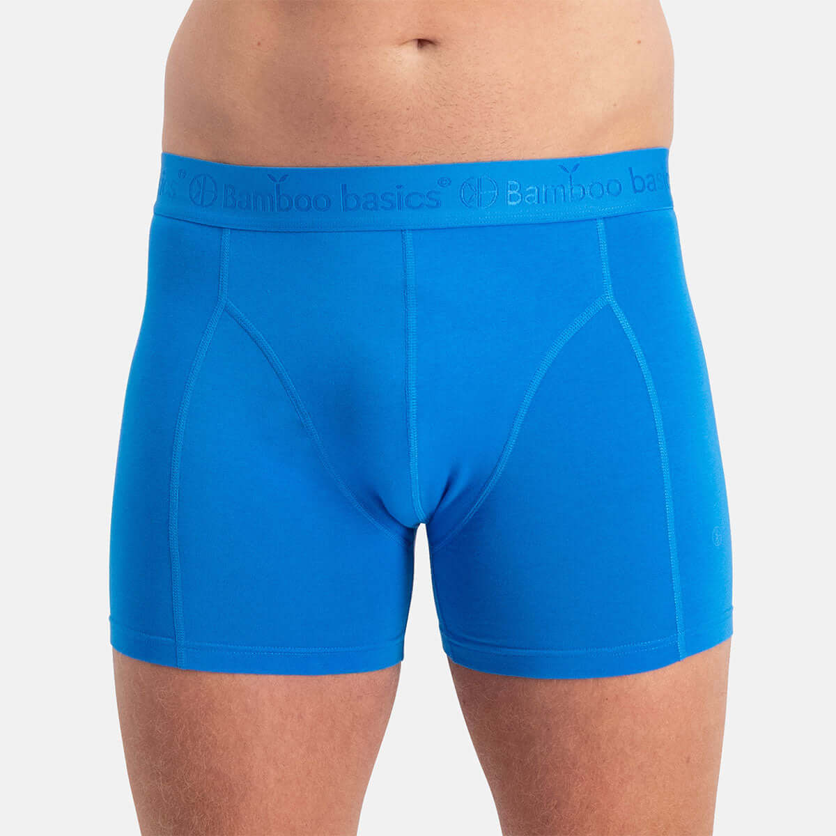 Boxershort RICO 028 – Grey Melange + Blue Aster + Blue Aster (3-pack) in blauw