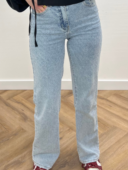 Hello Miss Wide Leg Jeans met Details