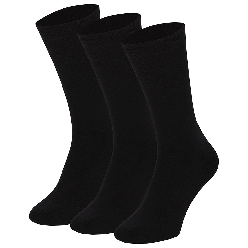 Apollo Katoenen Herensokken 3-pack Hoog Zwart