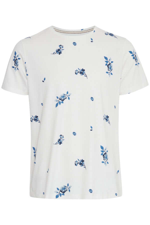 Blend T-Shirt grote maten White With Blue Roses