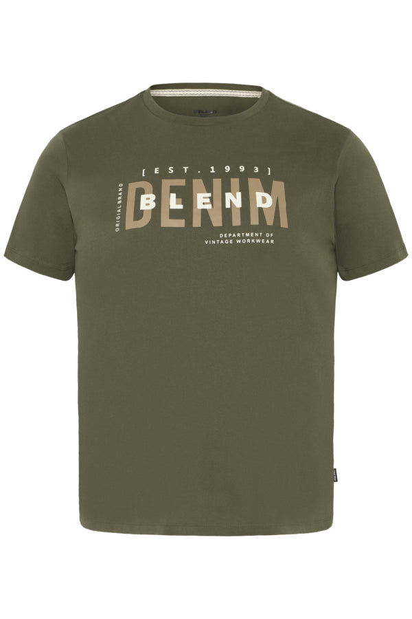 BHKIMAN tee heren grote maten Forest Night – voorzijde basic