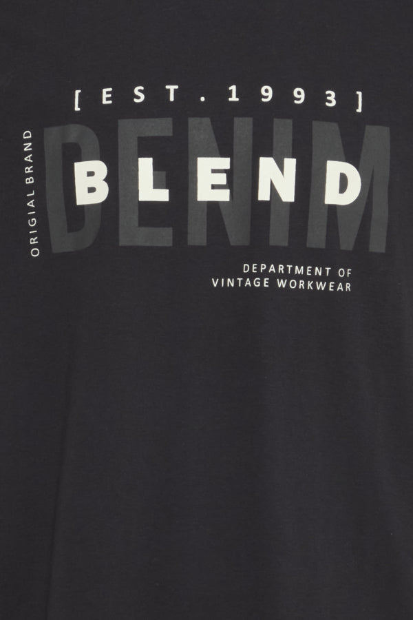 BHKIMAN tee heren grote maten zwart – detail opdruk