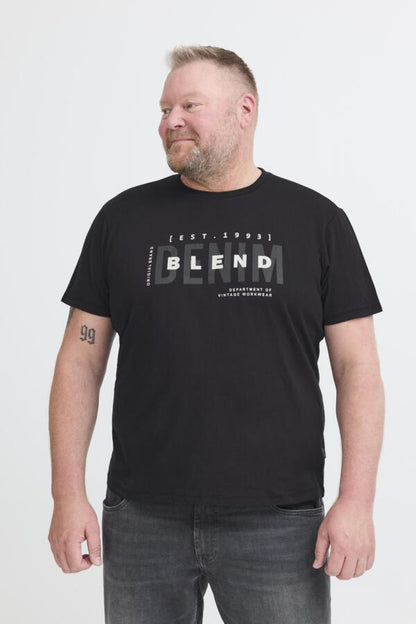 Blend T-Shirt Grote Maten Black 20718930 BB