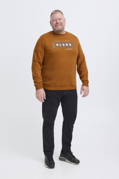 Blend BB Sweatshirt Grote Maten Bruin Caramel Café 20718940