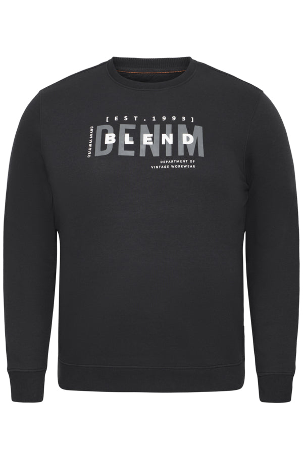Blend BB sweatshirt heren grote maten zwart – Sweatshirt