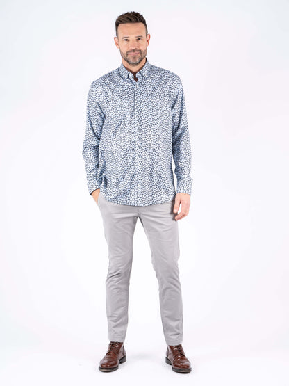 PEanderson LS heren Steel Grey – voorzijde model