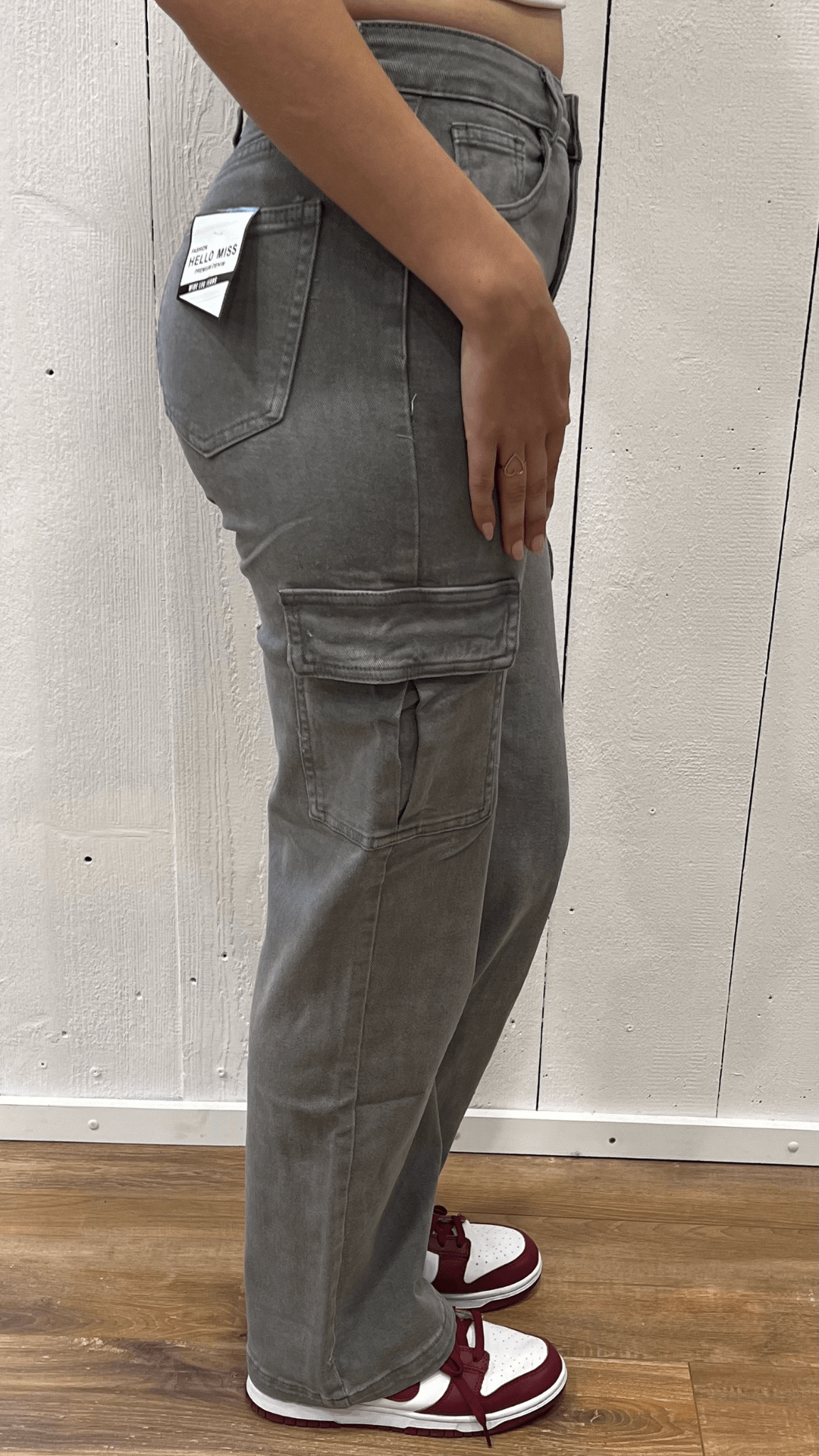 Hello Miss Cargo Jeans Grey HM6280-19