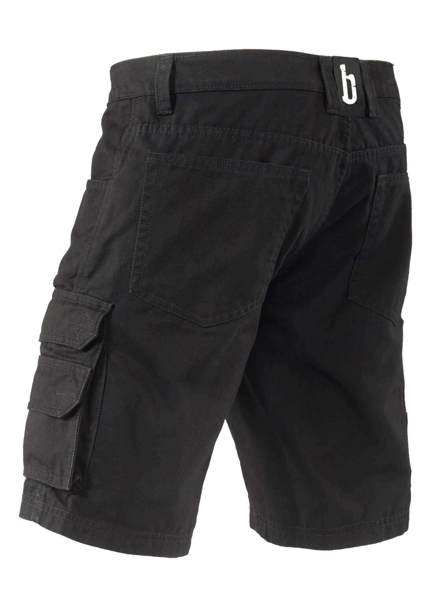Brams Paris Ruben black shorts 4.359E53, cotton/polyester, YKK zipper, available in sizes 29 to 42 inches.