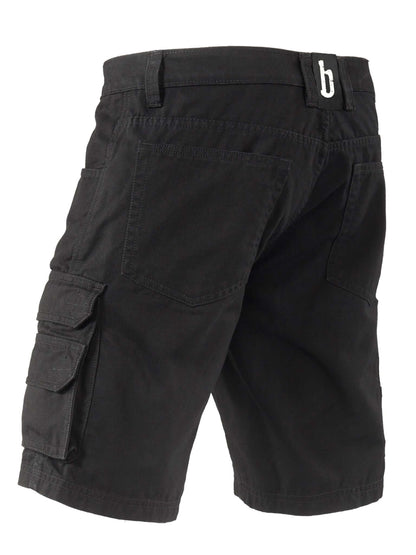 Brams Paris Ruben black shorts 4.359E53, cotton/polyester, YKK zipper, available in sizes 29 to 42 inches.