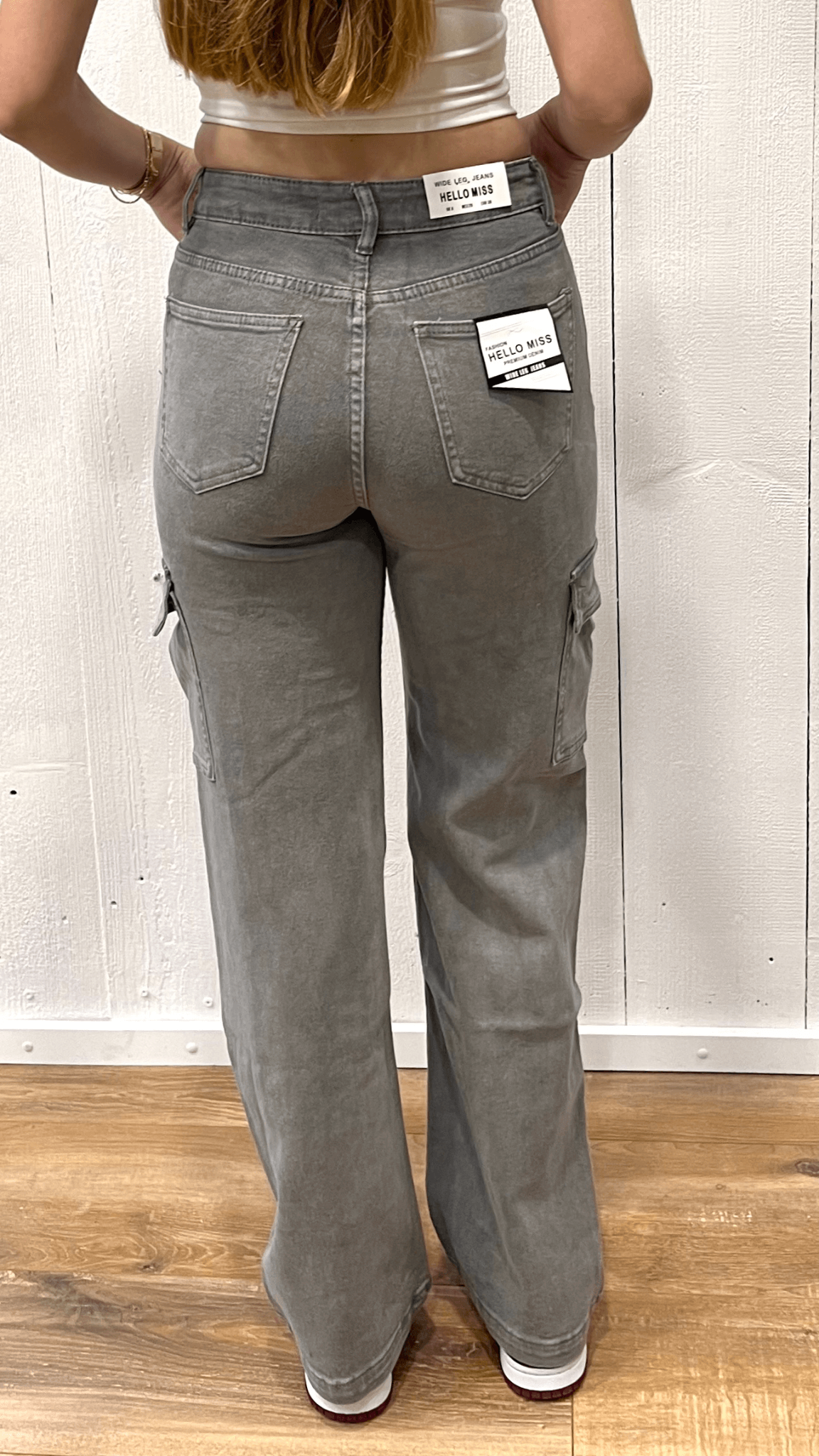 Hello Miss Cargo Jeans Grey HM6280-19