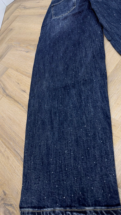 Jewelly Barrel Dames Jeans met Subtiele Glitter – JP310