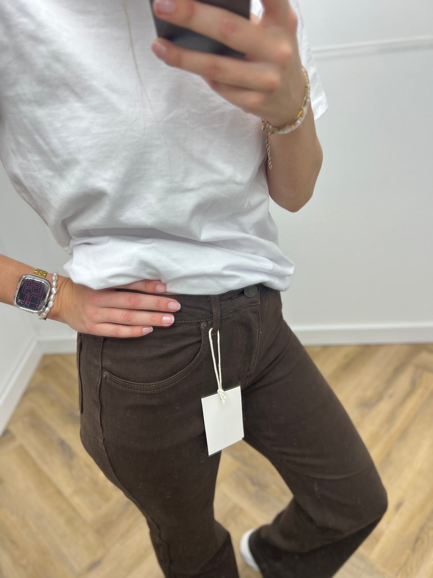 Jewelly Wide Leg Chocoladebruin