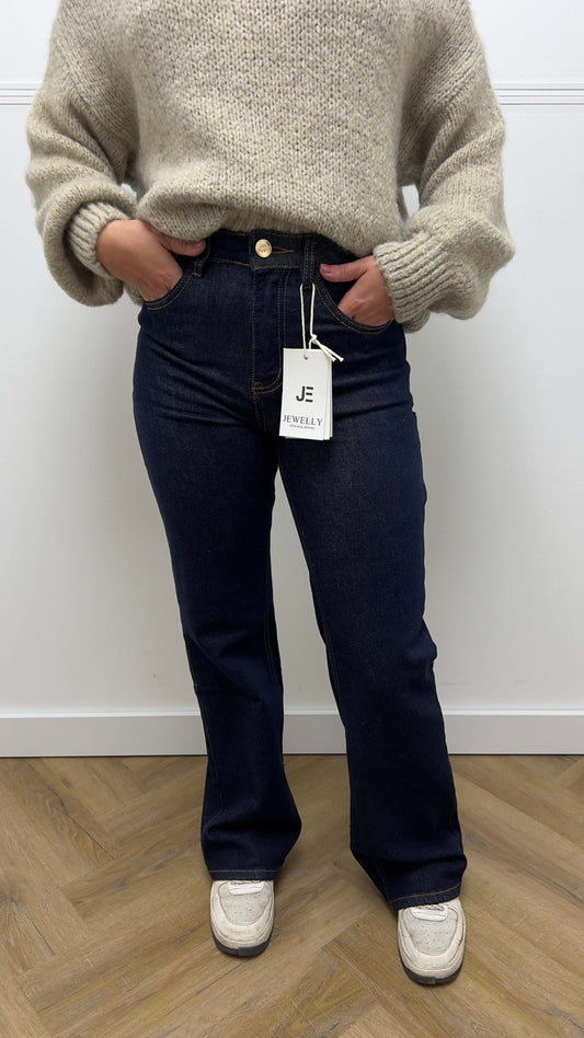 Jewelly Wide Leg Jean Diep Donkerblauw