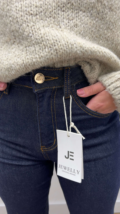 Jewelly Wide Leg Jean Diep Donkerblauw