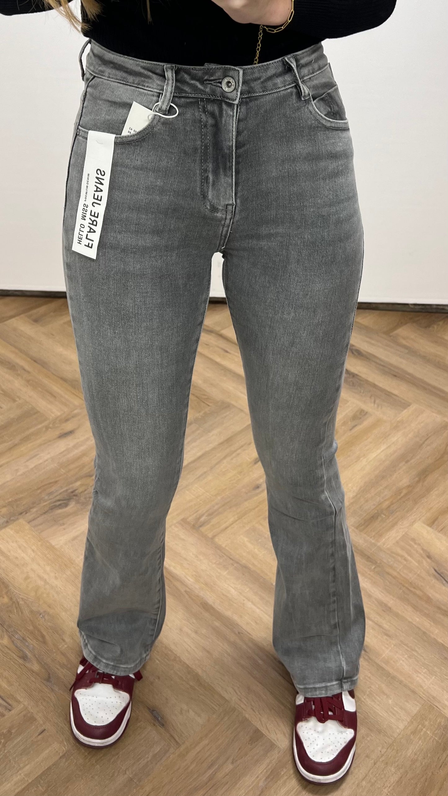 Hello Miss Flared jeans Grey denim HM6636-9