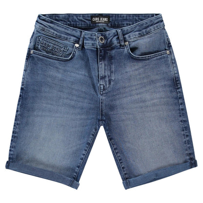 Korte jeans broek van Cars Jeans, slim fit model in Stone Used kleur met 5 pocket stijl.