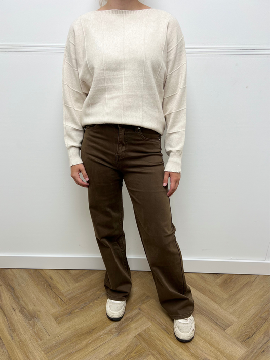 Goodies Wide Leg Jeans Bruin