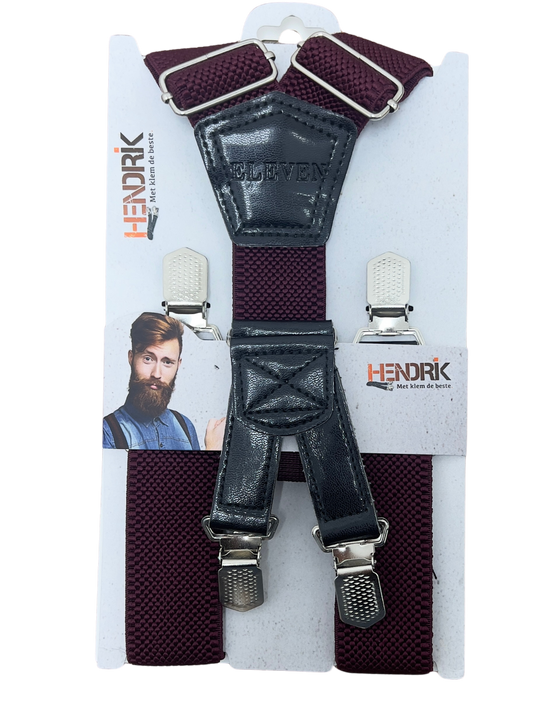Hendrik Bretels Bordeaux rood