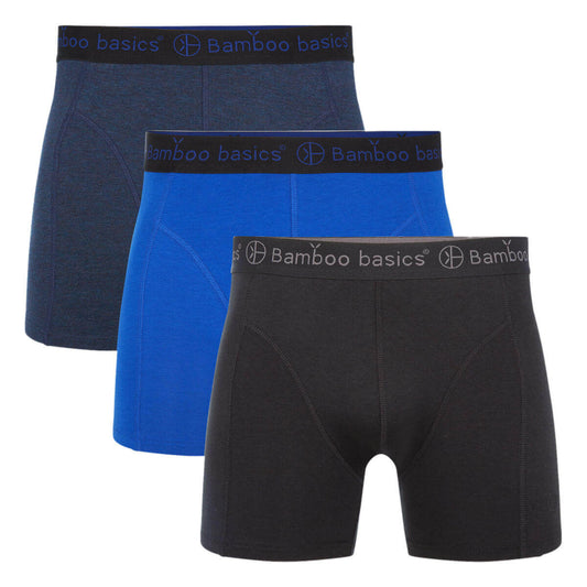 Boxershort RICO 011  Black + Jeans + Blue (3-pack)