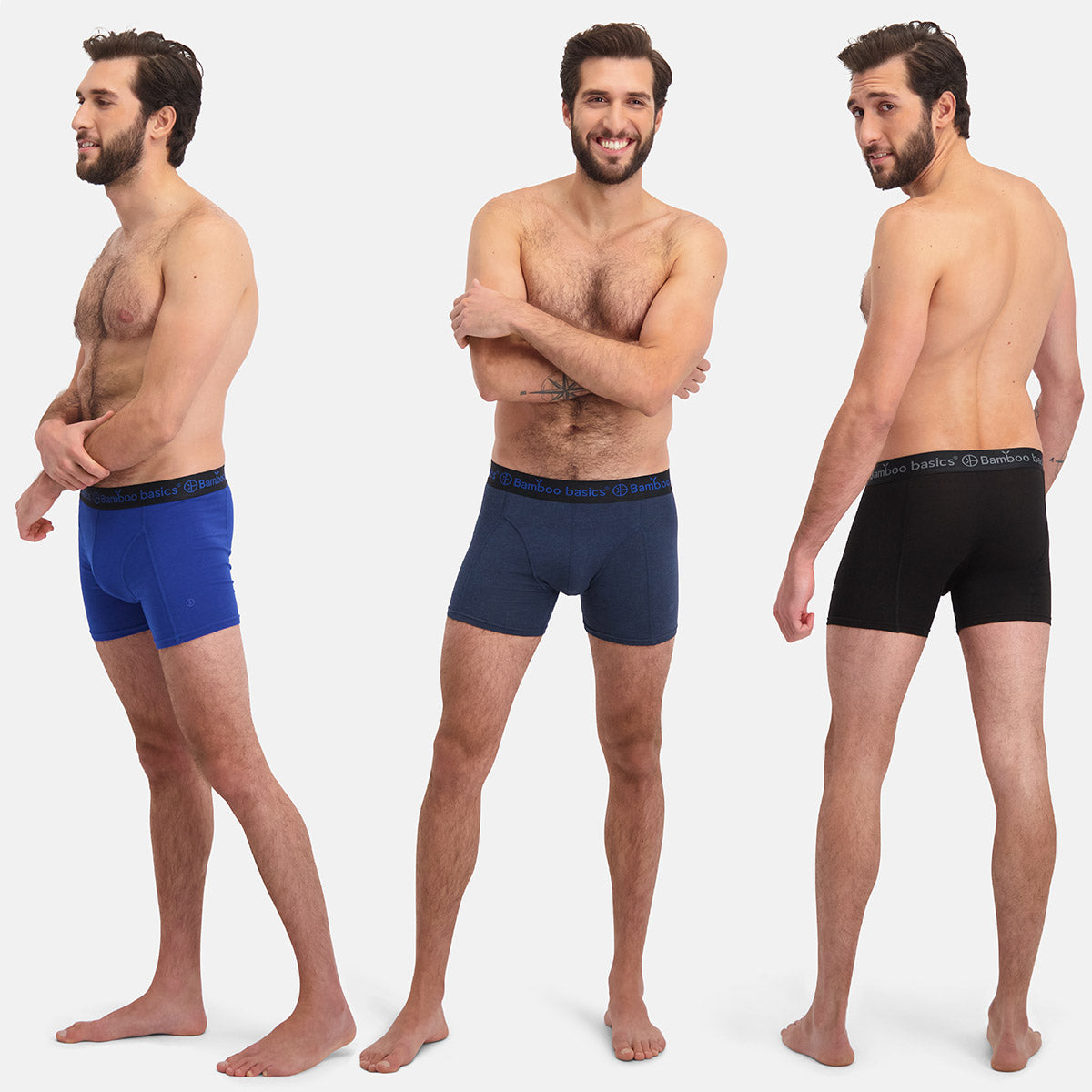 Boxershort RICO 011  Black + Jeans + Blue (3-pack)