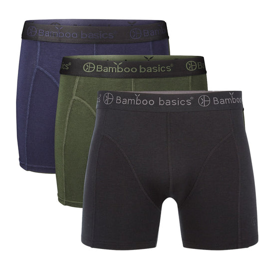 Boxershort RICO 017 – Black + Army + Navy (3-pack)