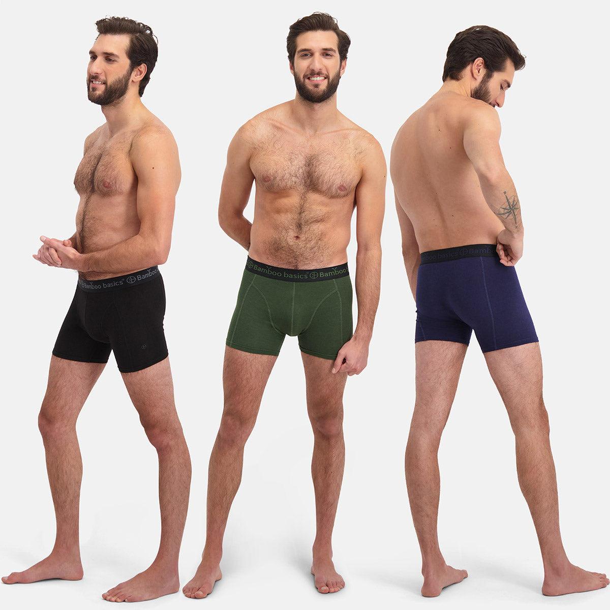 Boxershort RICO 017 – Black + Army + Navy (3-pack)