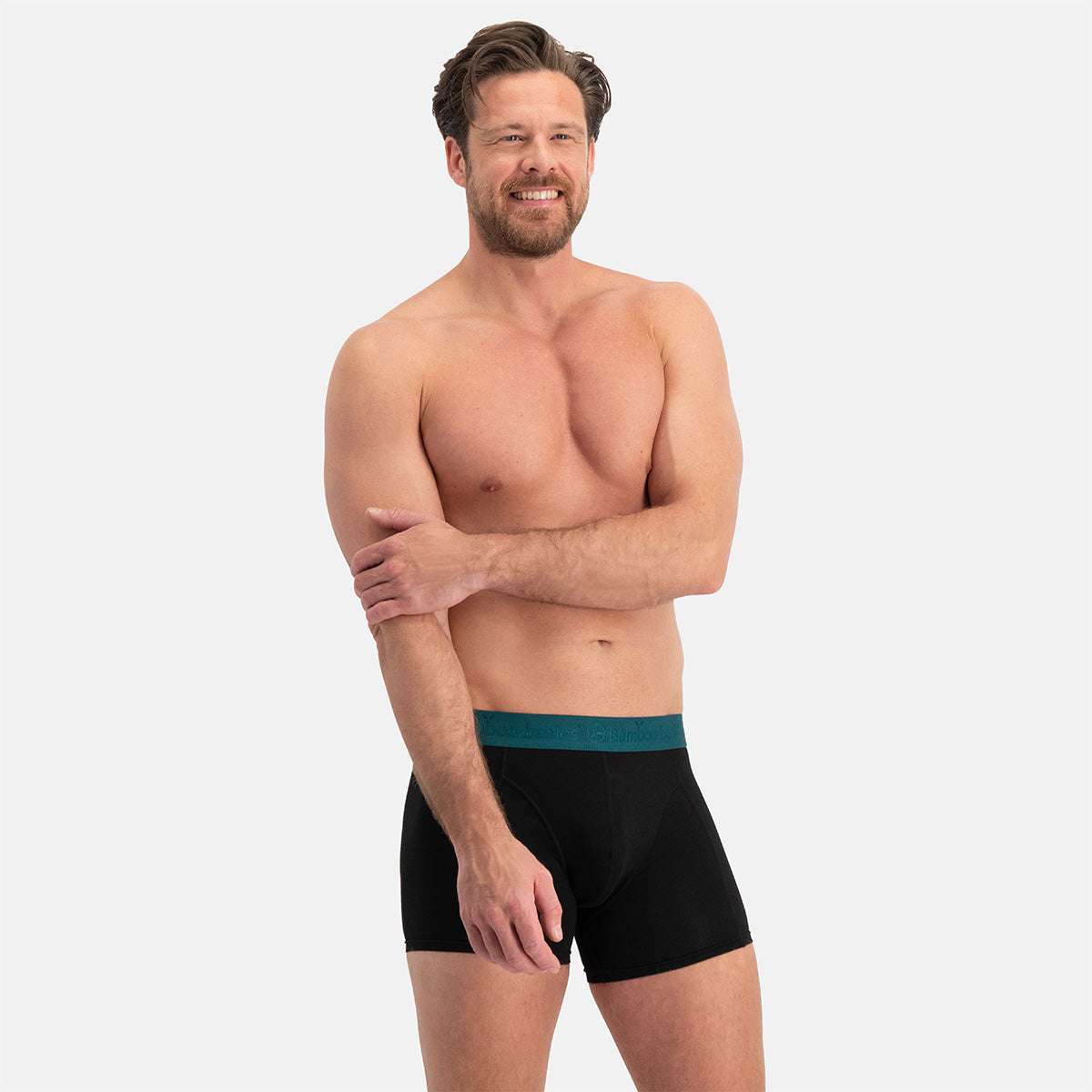Boxershort RICO 026 – Deep Teal + Black + Deep Teal (3-pack)