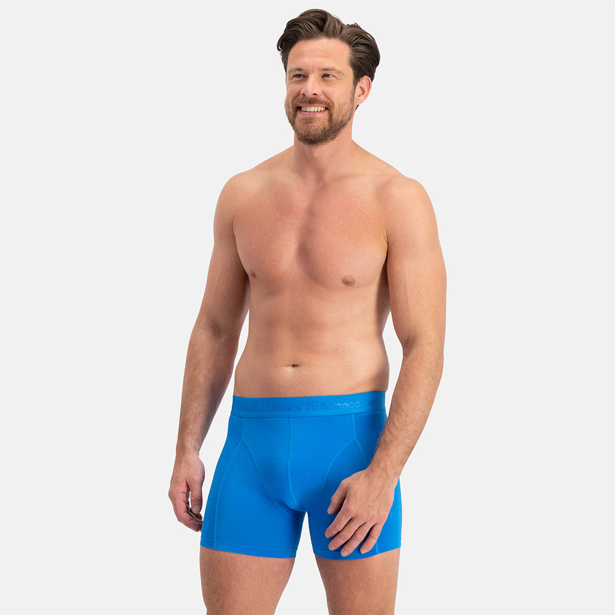Boxershort RICO 028 – Grey Melange + Blue Aster + Blue Aster (3-pack)
