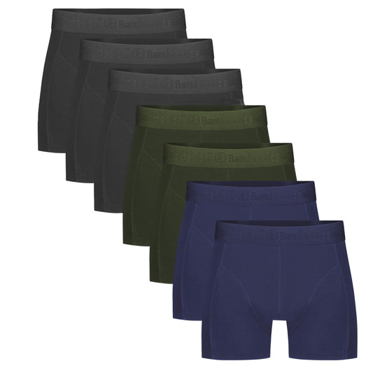 Boxershort RICO-7P 003 – 3 Black + 2 Navy + 2 Army (Ton sur Ton) (7-pack)